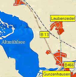 Zwischen Muhr und Gunzenhausen Links abbiegen